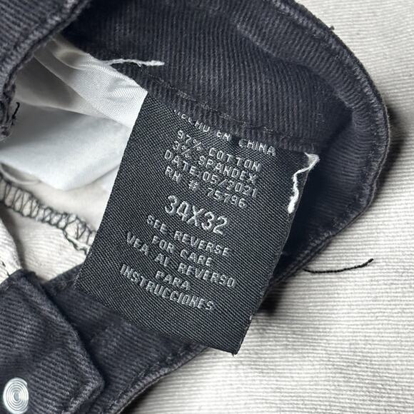 Waimea Skinny Fit Cargo Zip 2 Tone Moto Jeans Mens Size 34x32 Black Cream - Picture 6 of 12